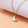 V-shaped pendant necklace, collarbone chain, popular little dress, alloy diamond fan-shaped 18k pendant accessory Specification image